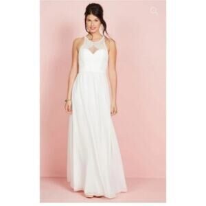 Bariano white Object of My Perfection Lace Detail Sweetheart Wedding Dress NEW 6